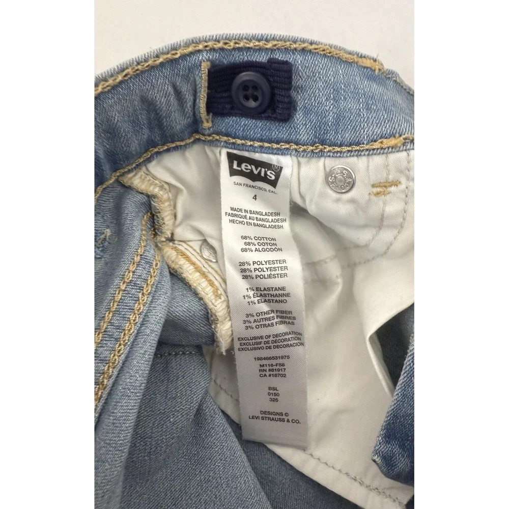 NWT Levi's Girls Flare 726 Denim Light‎ Wash Toddler Girls Size 4